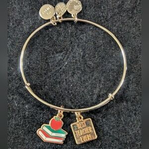 Gold Finish Expandable Bangle with Teacher Charms
